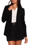 Petal And Pup Petal & Pup Ronny Open Front Blazer In Black