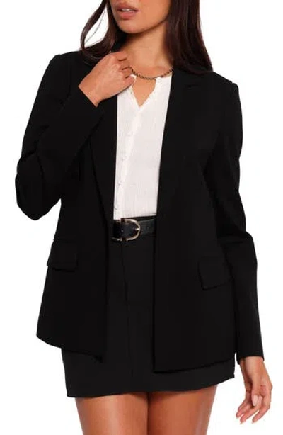 Petal And Pup Petal & Pup Ronny Open Front Blazer In Black