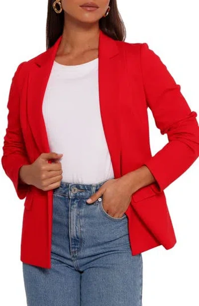 Petal And Pup Petal & Pup Ronny Open Front Blazer In Red