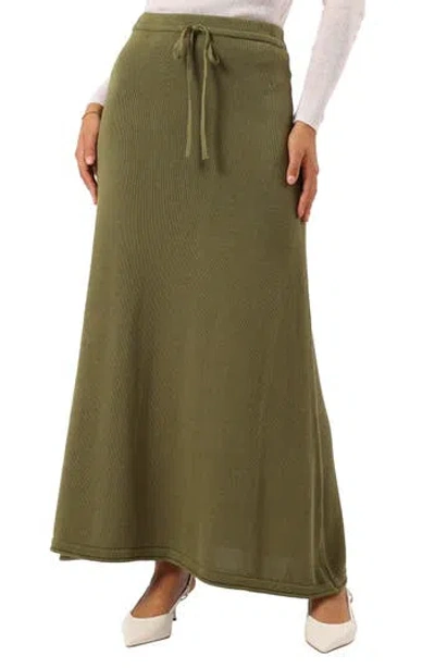 Petal And Pup Petal & Pup Rooney Knit Maxi Skirt In Green