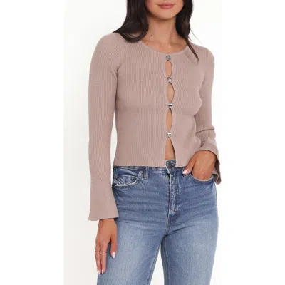 Petal And Pup Petal & Pup Rosienna Keyhole Cutout Rib Sweater In Multi