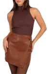 Petal And Pup Petal & Pup Runie Mock Neck Sleeveless Rib Top In Brown