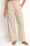 Petal And Pup Petal & Pup Ruthie Floral Drawstring Cotton Pants In Neutral