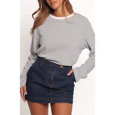 Petal And Pup Petal & Pup Ruva Stripe Long Sleeve T-shirt In Gray