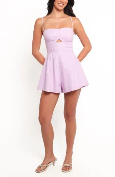 Petal And Pup Petal & Pup Rycee Cutout Linen & Cotton Romper In Purple