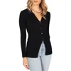Petal And Pup Petal & Pup Samara Rib Cardigan In Black