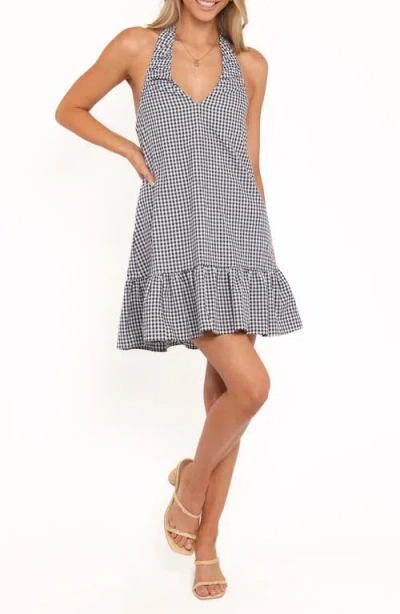 Petal And Pup Petal & Pup Samson Gingham Halter Mini Dress In Blue