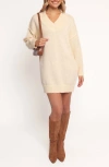 Petal And Pup Petal & Pup Sancia Long Sleeve Sweater Minidress In White
