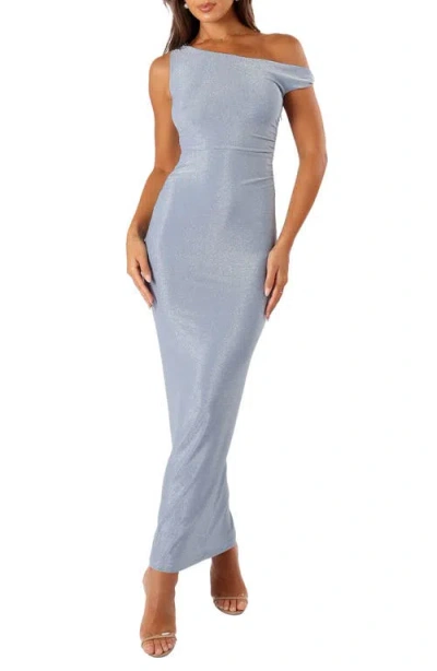 Petal And Pup Petal & Pup Sebastian One-shoulder Body-con Dress In Blue