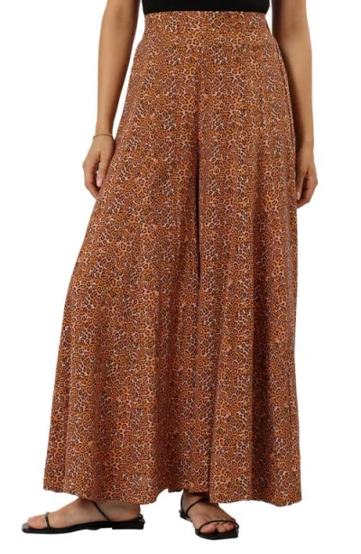Petal And Pup Petal & Pup Selby High Waist Wide Leg Pants In Brown