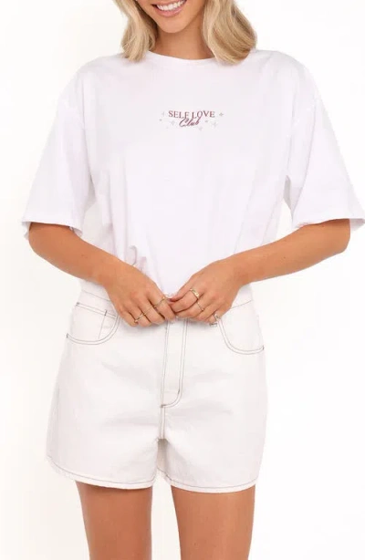 Petal And Pup Petal & Pup Self Love Club Graphic T-shirt In White
