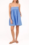 Petal And Pup Petal & Pup Serina Cotton Poplin Shift Dress In Blue