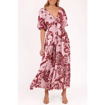 Petal And Pup Petal & Pup Shanae Print Maxi Dress In Red