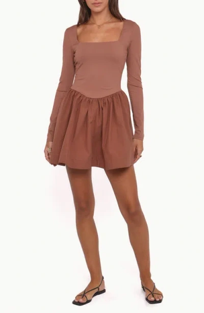 Petal And Pup Petal & Pup Sheena Long Sleeve Fit & Flare Minidress In Animal Print