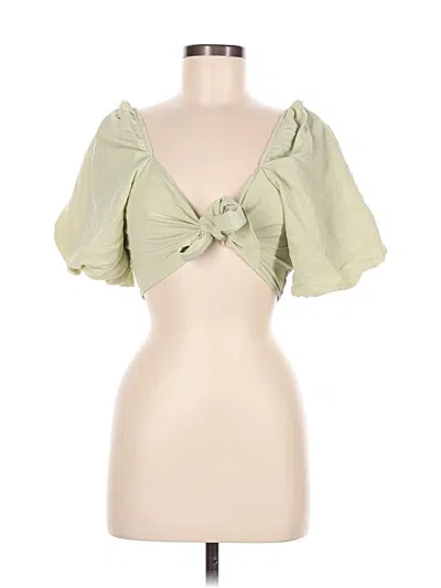 Pre-owned Petal And Pup Short Sleeve Blouse In Green