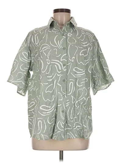 Petal And Pup Short Sleeve Button Down Shirt In Green