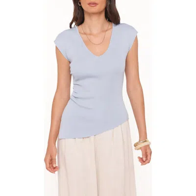 Petal And Pup Petal & Pup Side Ruched Knit Top In Blue