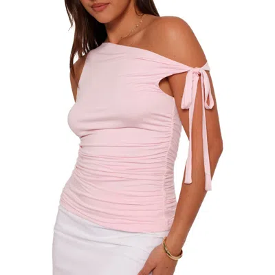 Petal And Pup Petal & Pup Sienna One-shoulder Knit Top In Pink