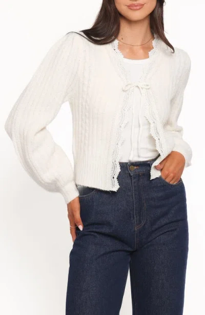 Petal And Pup Petal & Pup Silvie Tie Front Cardigan In White