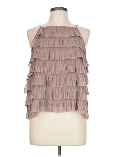 Pre-owned Petal And Pup Sleeveless Blouse In Brown