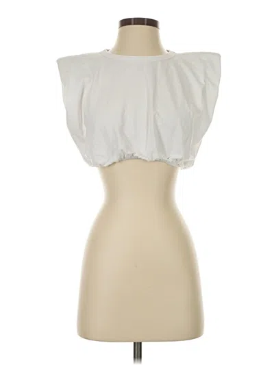 Pre-owned Petal And Pup Sleeveless Blouse In White