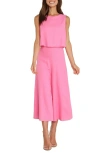 Petal And Pup Petal & Pup Sleeveless Popover Wide Leg Jumpsuit In Pink