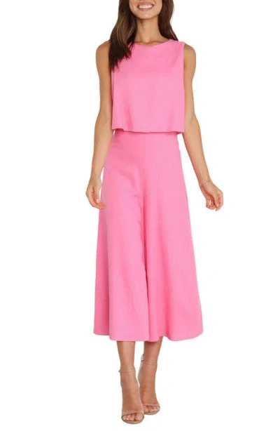 Petal And Pup Petal & Pup Sleeveless Popover Wide Leg Jumpsuit In Pink