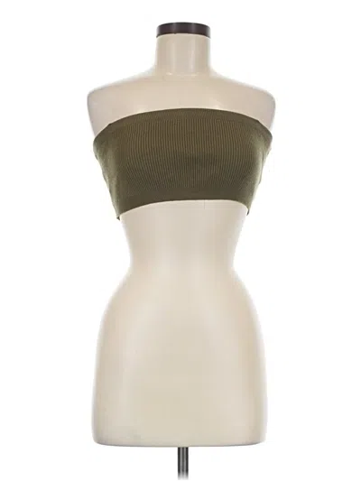 Pre-owned Petal And Pup Sleeveless Top Green Strapless Neckline Tops