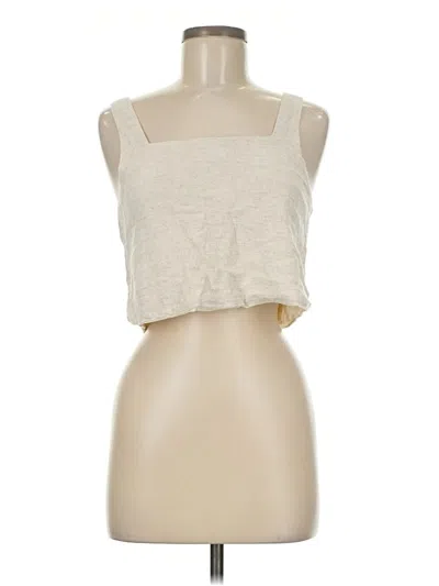 Pre-owned Petal And Pup Sleeveless Top Ivory Halter Neckline Tops In White