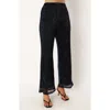 Petal And Pup Petal & Pup Sonja Metallic Wide Leg Pants In Black