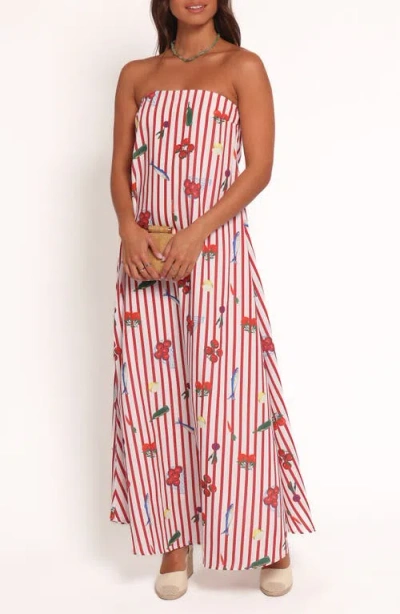 Petal And Pup Petal & Pup Soph Picnic Print Strapless Maxi Dress In Animal Print