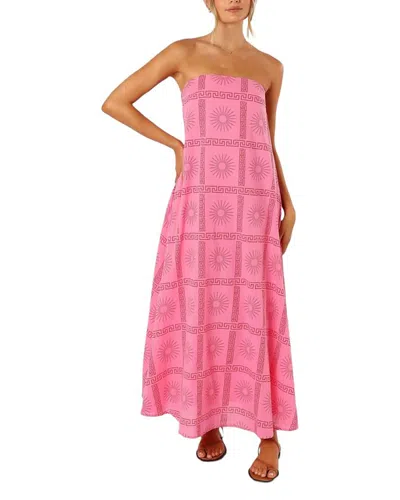 Petal And Pup Soph Strapless Maxi Dress In Pink