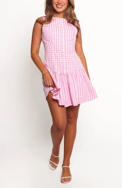 Petal And Pup Petal & Pup Sterling Gingham Cotton Minidress In Pink
