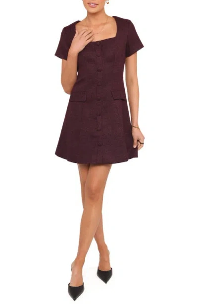 Petal And Pup Petal & Pup Sutton Tweed Minidress In Brown