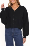 Petal And Pup Petal & Pup Sybil V-neck Cardigan In Black