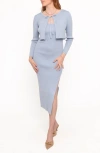 Petal And Pup Petal & Pup Tagum Midi Dress & Jacket In Blue