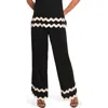 Petal And Pup Petal & Pup Taliah Rickrack Trim Wide Leg Pants In Black