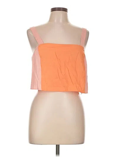 Pre-owned Petal And Pup Tank Top Orange Strapless Neckline Tops