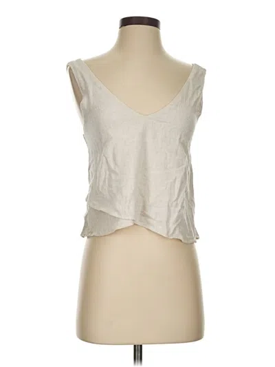 Pre-owned Petal And Pup Tank Top Silver Plunge Neckline Tops