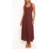 Petal And Pup Petal & Pup Tatum Sleeveless Linen Blend Maxi Dress In Brown