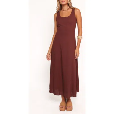 Petal And Pup Petal & Pup Tatum Sleeveless Linen Blend Maxi Dress In Brown