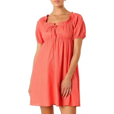Petal And Pup Petal & Pup Taylin Babydoll Minidress In Orange