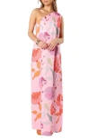 Petal And Pup Petal & Pup Tillie Floral One-shoulder Maxi Dress In Pink