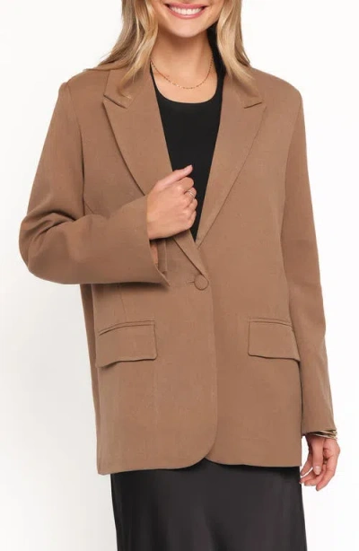Petal And Pup Petal & Pup Tove Tie Back Blazer In Brown