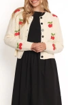 Petal And Pup Petal & Pup Trudie Cherry Cardigan In Neutral