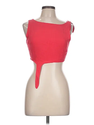 Pre-owned Petal And Pup Tube Top Red Strapless Neckline Tops