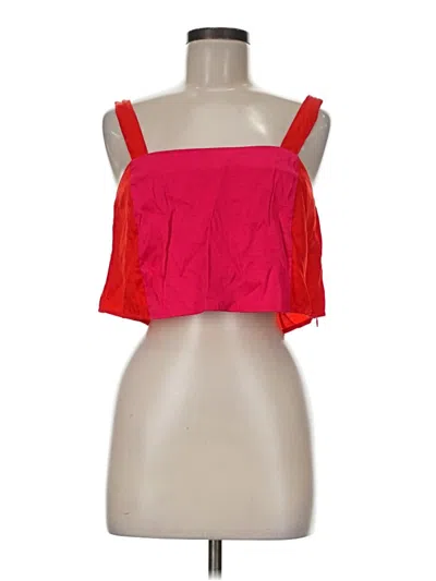 Pre-owned Petal And Pup Tube Top Red Strapless Neckline Tops