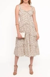 Petal And Pup Petal & Pup Umika Floral Ruffle Tiered Cotton Midi Sundress In Multi