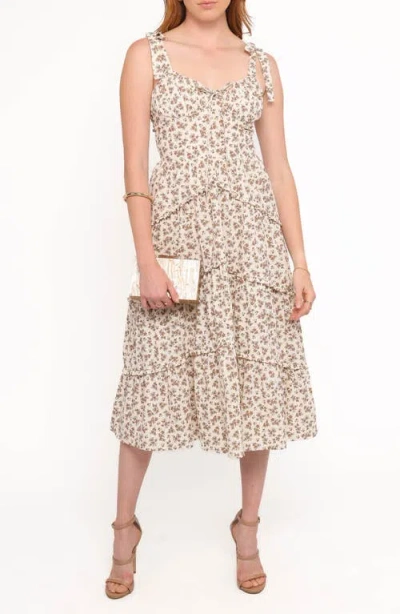 Petal And Pup Petal & Pup Umika Floral Ruffle Tiered Cotton Midi Sundress In Multi