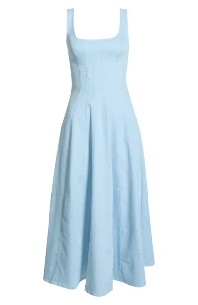 Petal And Pup Petal & Pup Una Fit & Flare Midi Dress In Blue